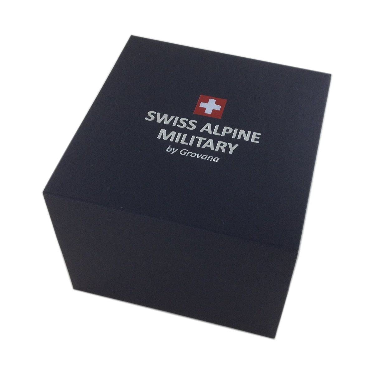 Swiss Alpine Military 7022.1 Montre pour homme, à quartz analogique, en cuir